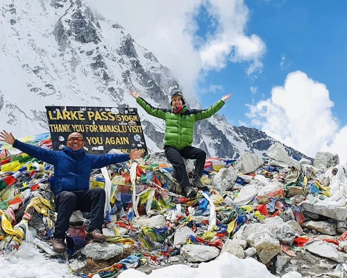 At Top Of Larke La Pass 