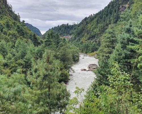 Green Valley With Dudhkoshi River