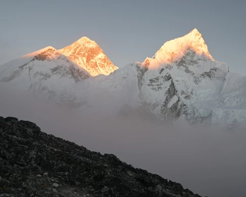 Mount Nupche And Everest