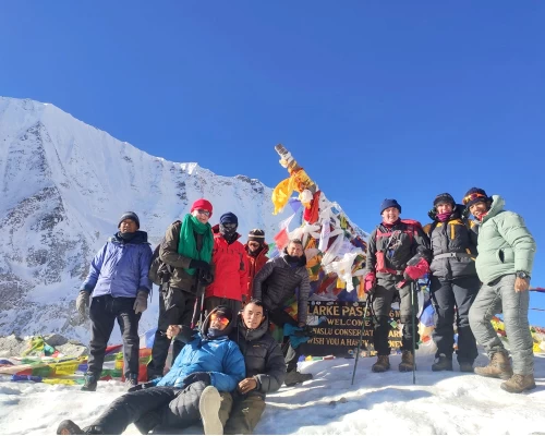 On The Top Of Larkela Pass Mt