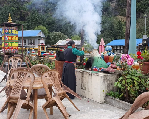 Sherpa Women Making Incence 