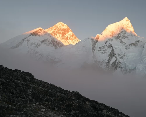 Sunset On The Everest And Nupche 